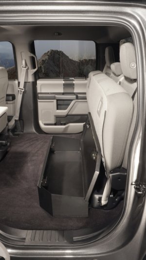 Ford F-250 Super Duty Underseat Lockbox - Rear - Tuffy Products - 2/3 Length with Keyed Lock - `17-`24
